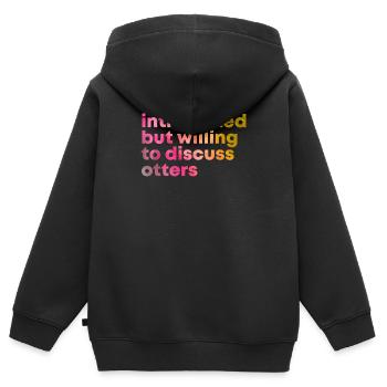 Otter Otter Otter - Kinder Premium Organic Zip Hoodie - Schwarz - Hinten - AI Model Kid Male (0cm)
