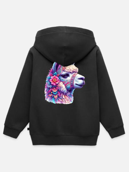 Alpaka - Kinder Premium Organic Zip Hoodie - Schwarz