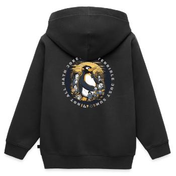 Not All Math Jokes All Terrible Just Sum Penguin - Kids Premium Organic Zip-up Hoodie - black - Back - AI Model Kid Male (0cm)