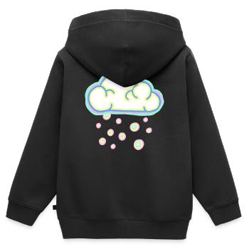 Pastel cloud and snow - Kids Premium Organic Zip-up Hoodie - black - Back - AI Model Kid Male (0cm)
