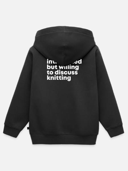 Tricote, tricot, tricot. - Sweat Premium à capuche zippé enfant bio - noir