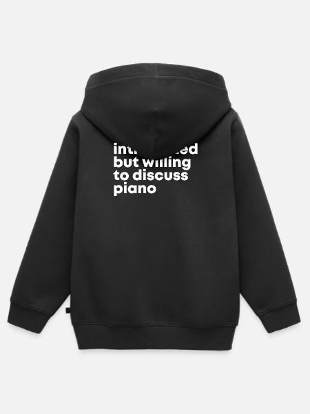 Piano Piano Piano - Sweat Premium à capuche zippé enfant bio - noir