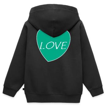 HAPPY NEW YEAR. NEW YEAR'S EVE. NEW YEAR - Kids Premium Organic Zip-up Hoodie - black - Back - AI Model Kid Male (0cm)