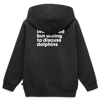 Dauphin Dauphin Dauphin - Sweat Premium à capuche zippé enfant bio - noir - Dos - AI Model Kid Male (0cm)