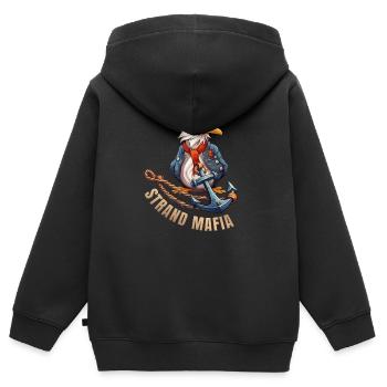 Seefahrer Adler mit Anker - Kinder Premium Organic Zip Hoodie - Schwarz - Hinten - AI Model Kid Male (0cm)