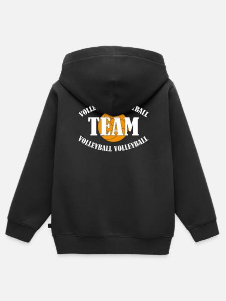 VOLLEYBALL TEAM - Kinder Premium Organic Zip Hoodie - Schwarz
