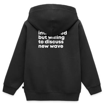 new wave - Sweat Premium à capuche zippé enfant bio - noir - Dos - AI Model Kid Male (0cm)