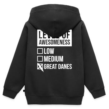 Deutsche Dogge - Kinder Premium Organic Zip Hoodie - Schwarz - Hinten - AI Model Kid Male (0cm)