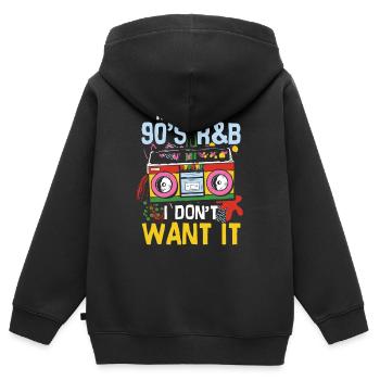 If it isn t 90 s r b i don t want it - Kinder Premium Organic Zip Hoodie - Schwarz - Hinten - AI Model Kid Male (0cm)