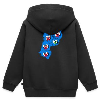 Region Aquitanien - Kinder Premium Organic Zip Hoodie - Schwarz - Hinten - AI Model Kid Male (0cm)