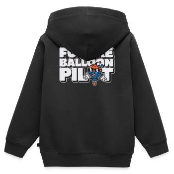 Future Balloon Pilot - Kids Premium Organic Zip-up Hoodie - black - Back - AI Model Kid Male (0cm)