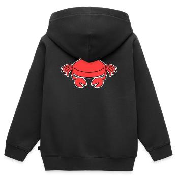 Crabe Crabe - Sweat Premium à capuche zippé enfant bio - noir - Dos - AI Model Kid Male (0cm)
