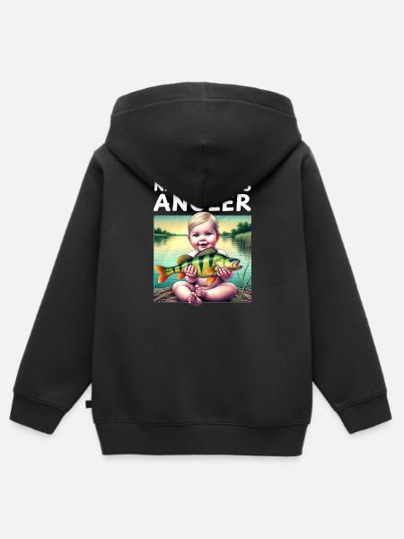 Nachwuchs Angler - Baby Geschenk - Kinder Premium Organic Zip Hoodie - Schwarz