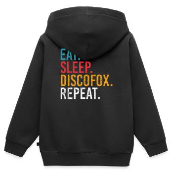 Eat Sleep Discofox Repeat für Tänzer - Kinder Premium Organic Zip Hoodie - Schwarz - Hinten - AI Model Kid Male (0cm)