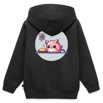 Pixel Pet - Retro Gaming - Kinder Premium Organic Zip Hoodie - Schwarz - Hinten - AI Model Kid Male (0cm)