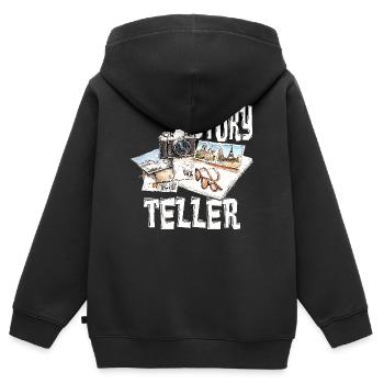 Story Teller - Kinder Premium Organic Zip Hoodie - Schwarz - Hinten - AI Model Kid Male (0cm)