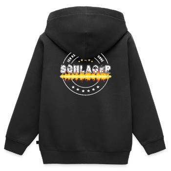 Je ne peux pas vivre sans Schlager - Sweat Premium à capuche zippé enfant bio - noir - Dos - AI Model Kid Male (0cm)