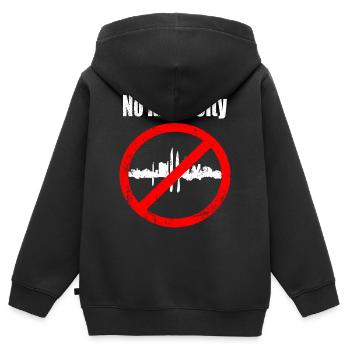 Keine Messer Stadt - Kinder Premium Organic Zip Hoodie - Schwarz - Hinten - AI Model Kid Male (0cm)