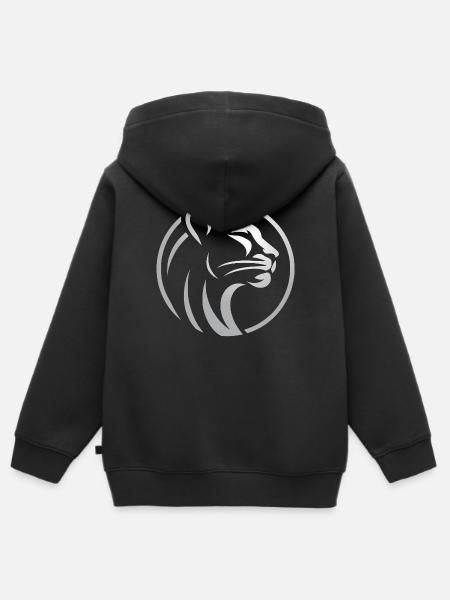 Pantherkopf - Kinder Premium Organic Zip Hoodie - Schwarz