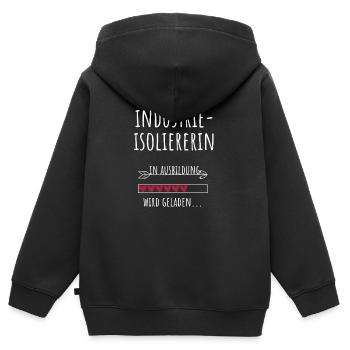 Industrie Isoliererin Ausbildung Beruf Geschenk - Kinder Premium Organic Zip Hoodie - Schwarz - Hinten - AI Model Kid Male (0cm)