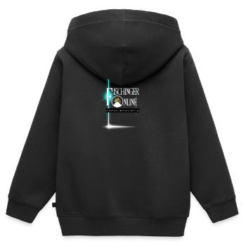 Fischinger Online Grenzwissenschaft - Kinder Premium Organic Zip Hoodie - Schwarz - Hinten - AI Model Kid Male (0cm)