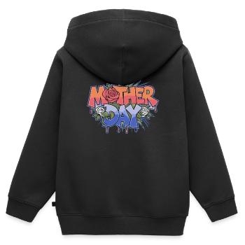 Graffiti zum Muttertag - Kinder Premium Organic Zip Hoodie - Schwarz - Hinten - AI Model Kid Male (0cm)