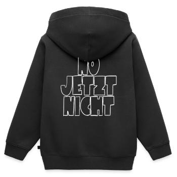 NÖ jetzt nicht - Kinder Premium Organic Zip Hoodie - Schwarz - Hinten - AI Model Kid Male (0cm)