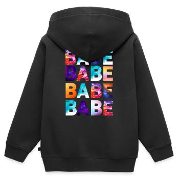 Babe Schatz party ladies girls celebrate Girlie - Kinder Premium Organic Zip Hoodie - Schwarz - Hinten - AI Model Kid Male (0cm)