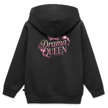 Drama Queen Königin Prinzessin Selbstwert Frauen - Kinder Premium Organic Zip Hoodie - Schwarz - Hinten - AI Model Kid Male (0cm)