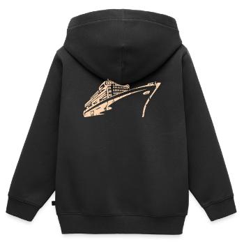 Bateau de croisière Bateau de croisière Luxe - Sweat Premium à capuche zippé enfant bio - noir - Dos - AI Model Kid Male (0cm)