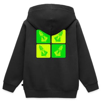 Raumfahrt Weltall Design - Kinder Premium Organic Zip Hoodie - Schwarz - Hinten - AI Model Kid Male (0cm)