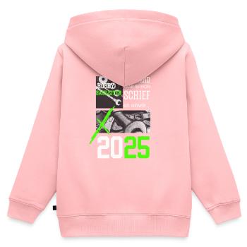 Hobby Construction Manager 2025 – I'm building it somehow now - Kids Premium Organic Zip-up Hoodie - rose - Back - AI Model Kid Female (0cm)