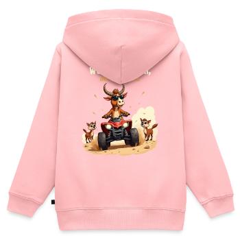 Deserts - Taurus - Kids Premium Organic Zip-up Hoodie - rose - Back - AI Model Kid Female (0cm)