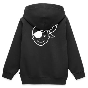 Pirat Augenklappe Klappe Piraten Kinder Patenkind - Kinder Premium Organic Zip Hoodie - Schwarz - Hinten - AI Model Kid Male (0cm)