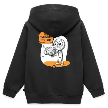Brain. Some Assembly Required. - Kids Premium Organic Zip-up Hoodie - black - Back - AI Model Kid Male (0cm)