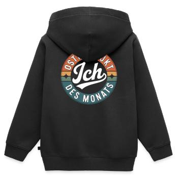 Ostalgie GDR Allemagne de l’Est Allemagne de l’Est Idée cadeau - Sweat Premium à capuche zippé enfant bio - noir - Dos - AI Model Kid Male (0cm)