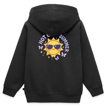 Hot Girl Summer - Kinder Premium Organic Zip Hoodie - Schwarz - Hinten - AI Model Kid Male (0cm)