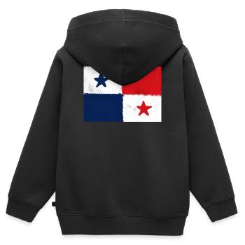 Flagge von Panama - Kinder Premium Organic Zip Hoodie - Schwarz - Hinten - AI Model Kid Male (0cm)
