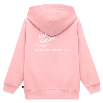 Realschule Abschluss Shirt Mittlere Reife KI - Kinder Premium Organic Zip Hoodie - Rosa - Hinten - AI Model Kid Female (0cm)