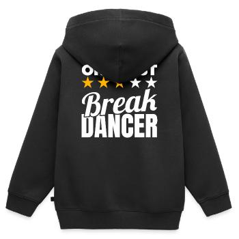 Durchschnittlicher B Boy - Kinder Premium Organic Zip Hoodie - Schwarz - Hinten - AI Model Kid Male (0cm)