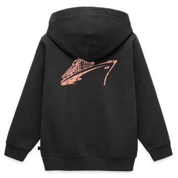 Bateau de croisière Bateau de croisière Luxe - Sweat Premium à capuche zippé enfant bio - noir - Dos - AI Model Kid Male (0cm)
