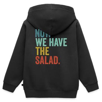 Denglisch Now We Have The Salad - Kinder Premium Organic Zip Hoodie - Schwarz - Hinten - AI Model Kid Male (0cm)
