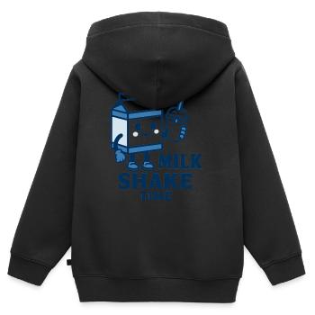 Milk Shake - Kinder Premium Organic Zip Hoodie - Schwarz - Hinten - AI Model Kid Male (0cm)