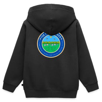 A hummingbird's wings can flap 80 times per second - Kids Premium Organic Zip-up Hoodie - black - Back - AI Model Kid Male (0cm)