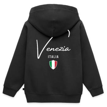 Ich liebe Venedig, Souvenir-Venedig - Kinder Premium Organic Zip Hoodie - Schwarz - Hinten - AI Model Kid Male (0cm)