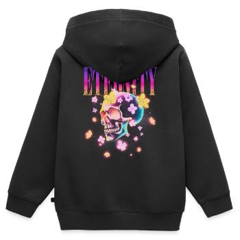 Ewigkeit - Kinder Premium Organic Zip Hoodie - Schwarz - Hinten - AI Model Kid Male (0cm)