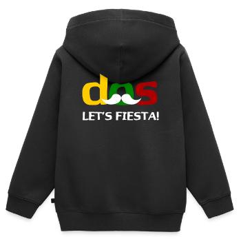 I'm Dos Let's Fiesta - Kinder Premium Organic Zip Hoodie - Schwarz - Hinten - AI Model Kid Male (0cm)