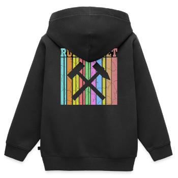 zeche ruhrgebiet - Kinder Premium Organic Zip Hoodie - Schwarz - Hinten - AI Model Kid Male (0cm)