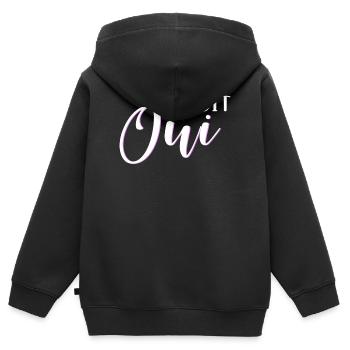 i said yes - Sweat Premium à capuche zippé enfant bio - noir - Dos - AI Model Kid Male (0cm)