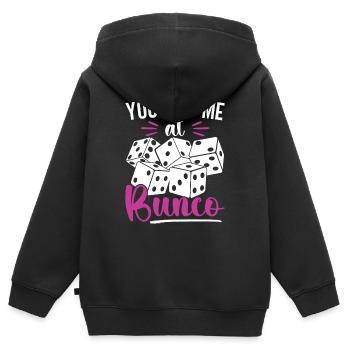 You Had Me At bunco Gesellschaftsspiel Würfeln - Kinder Premium Organic Zip Hoodie - Schwarz - Hinten - AI Model Kid Male (0cm)